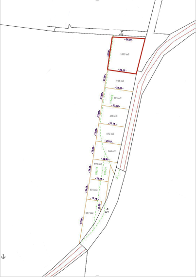 Stavebný pozemok pre developerov 1595 m2 – Kojatice
