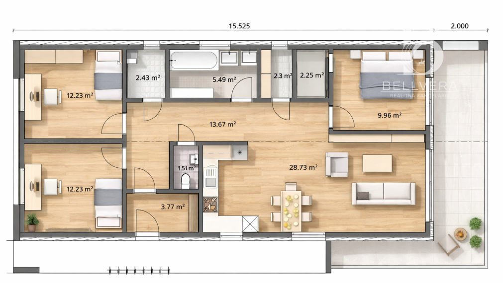 Pozemok 673 m²  s IS na výstavbu  bungalovu v Kojaticiach